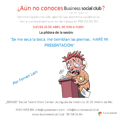 Business Social Club 20 Abril 17 – Networking + Píndola Formativa